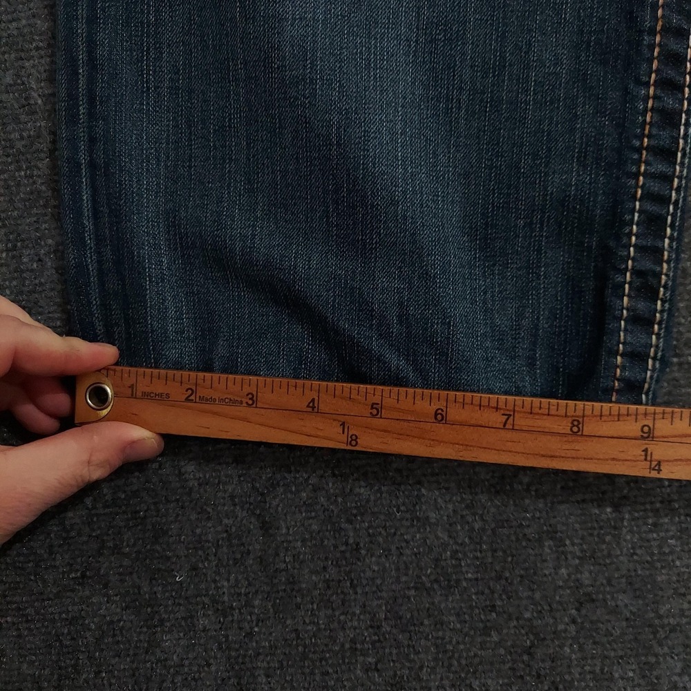 BKE Tyler Straight Jeans Mens Fits 38x28 Relaxed Straight Distress Thick Stitch‎ - Picture 10 of 11